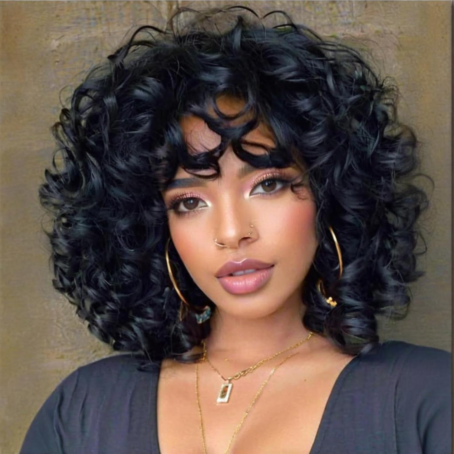 Short Pixie Cut Wig Human Hair Cheap - 탄력 있는 곱슬머리 보브 인모 가발