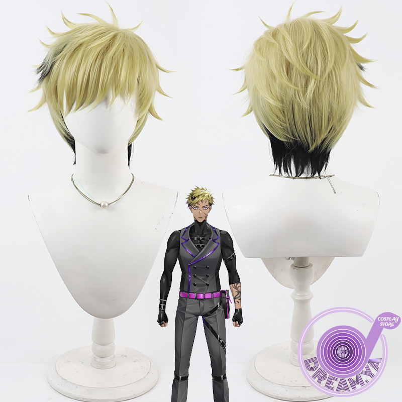 Synthetic Wigs - Vantacrow Bringer 코스프레 가발 Vtuber 노란색