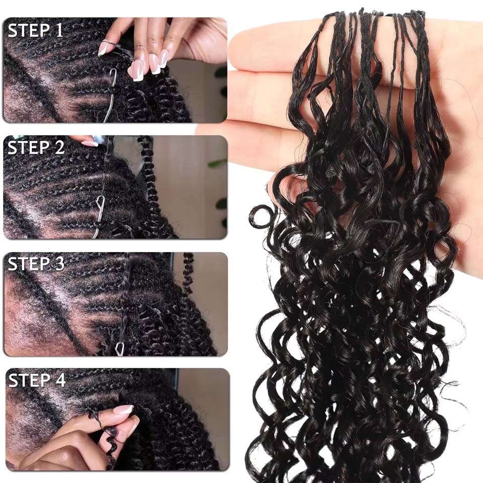 12A 버마산 곱슬깃털 크로셰 인모 연장 헤어, 버마산 - Invisible Tape In Extensions Real Hair 리뷰 및 가격