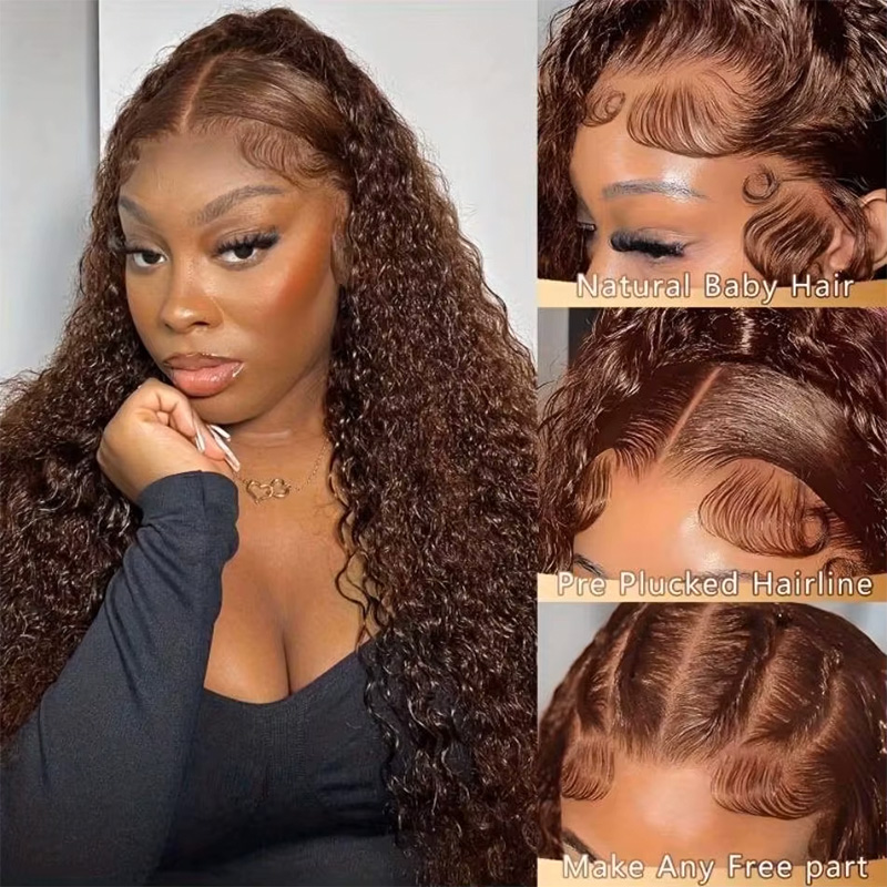 초콜릿 브라운 색상 220% 밀도 36인치 초콜릿 브라 - Lace Front Wigs 리뷰 및 가격
