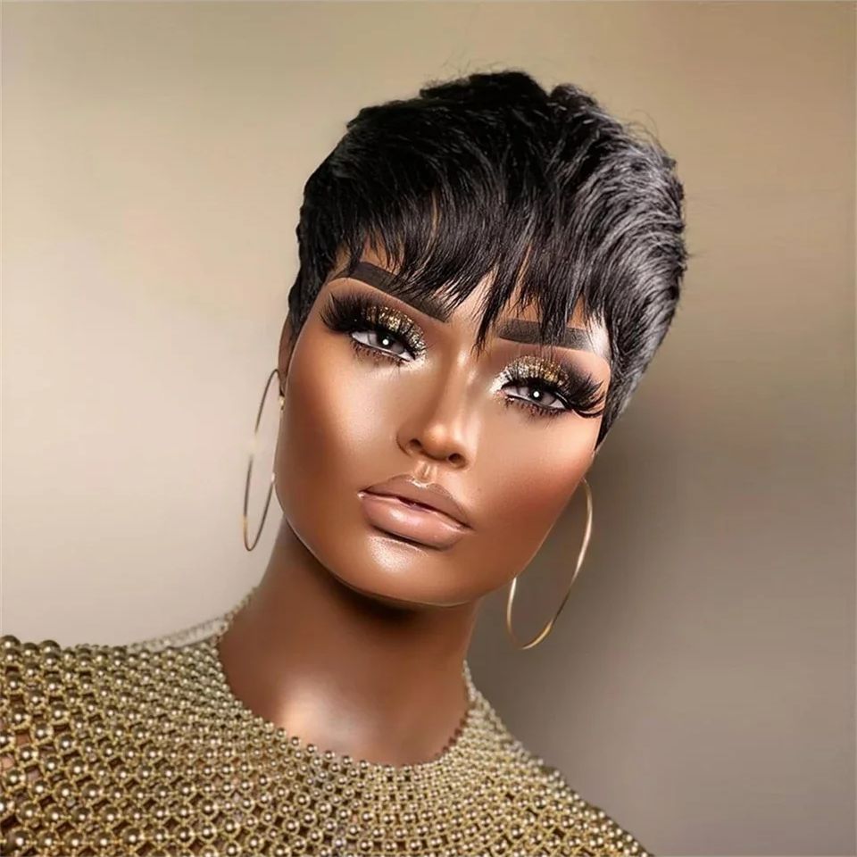 짧은 스트레이트 밥 가발 픽시 컷 가발 인간의 머리카락 - Short Pixie Cut Wig Human Hair Cheap 리뷰 및 가격