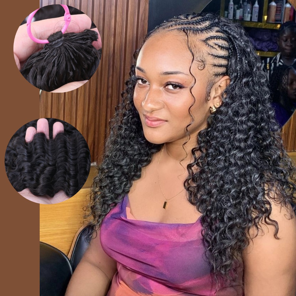흑인 여성을 위한 천연 흑색 버마 컬 휴먼 헤어, 14 - Hair Bundles 리뷰 및 가격