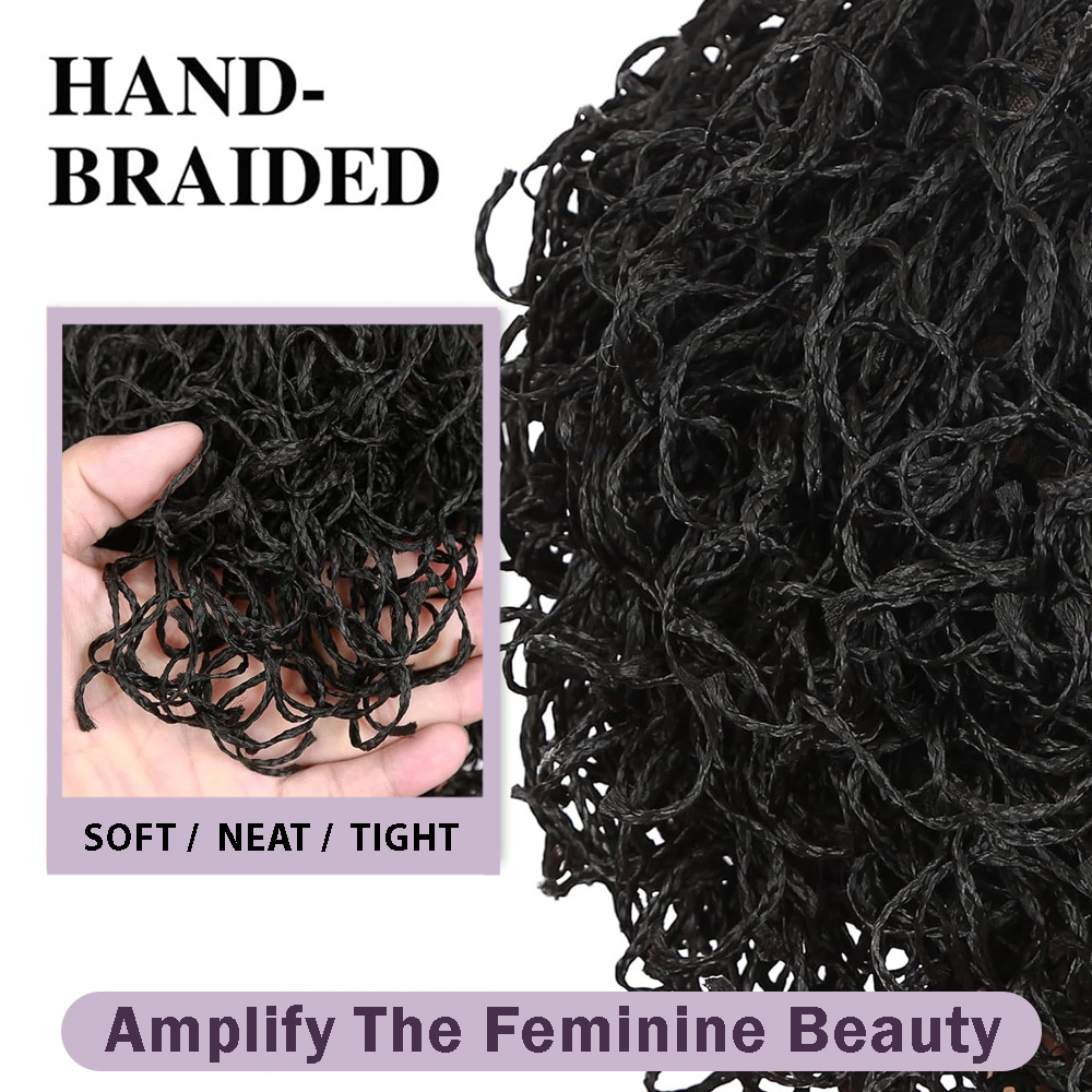 흑인 여성용 더블 풀 레이스 트위스트 박스 브레이드 가 - Synthetic Braided Wigs For Black Women 리뷰 및 가격