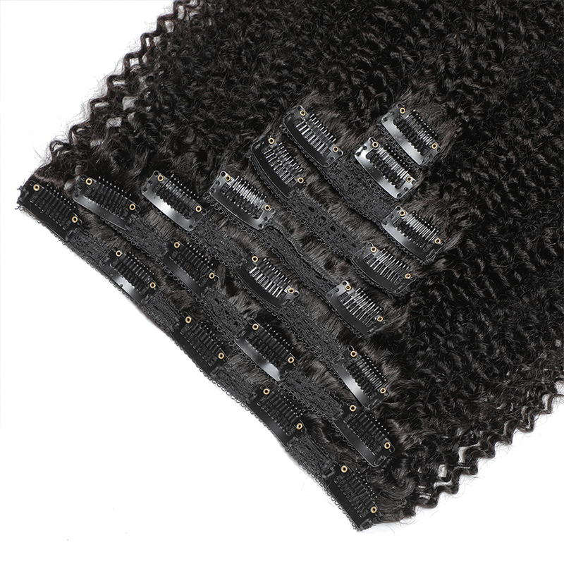 아프로 인간의 머리카락 클립 확장 100% 인간의 머리 - Seamless Clip In Hair Extensions Human Hair 리뷰 및 가격