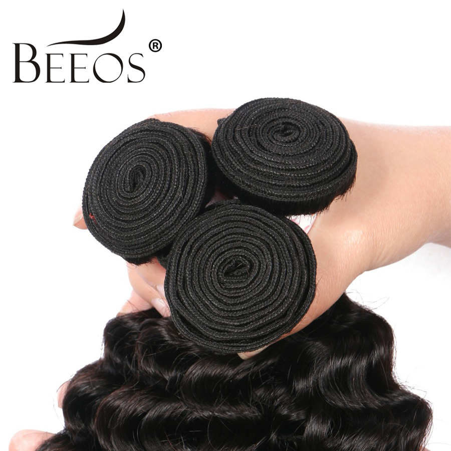 BEEOS-자연 딥 웨이브 번들, 더블 씨실 헤어 익스 - Deep Wave 3 Bundles With Closure 리뷰 및 가격