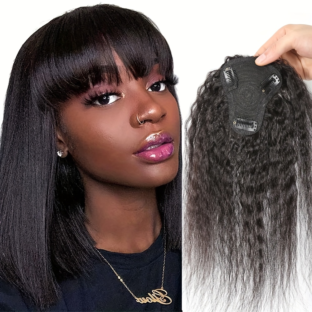 곱슬머리 스타일의 앞머리가 있는 헤어피스, 보이지 않는 - Hair Bundles 리뷰 및 가격