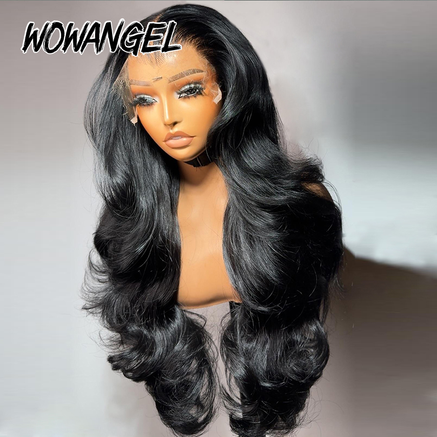 와우 엔젤 바디 웨이브 제트 블랙 250% 13x6 H - Hd Lace Frontal Wig Human Hair Pre Plucked 리뷰 및 가격