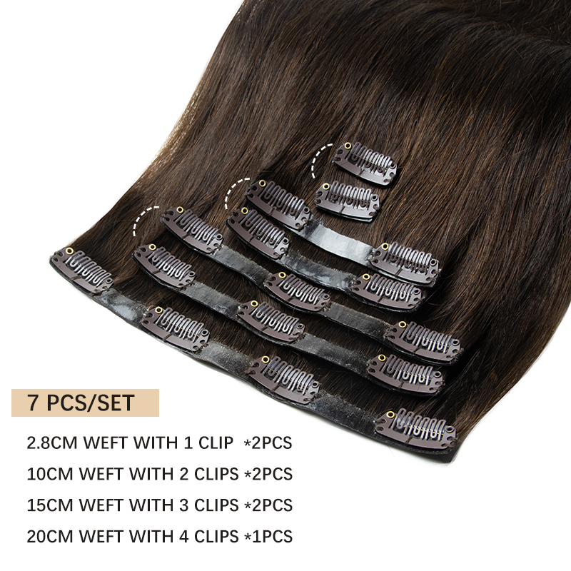 인간의 머리카락 확장에 보이지 않는 두꺼운 PU 클립  - Seamless Clip In Hair Extensions Human Hair 리뷰 및 가격