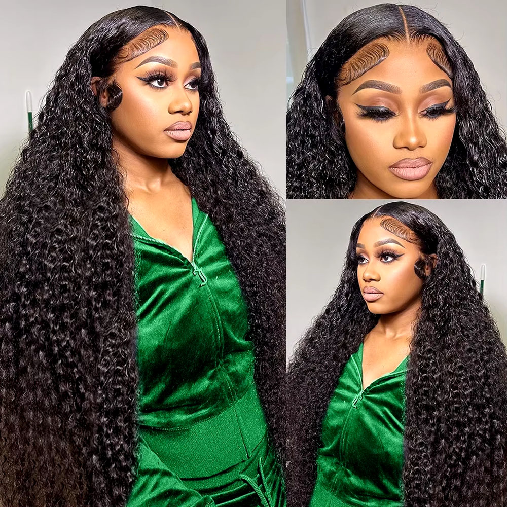 42인치 브라질산 버진 생인모 제리 곱슬 웨이브 13x - Lace Front Wigs 리뷰 및 가격